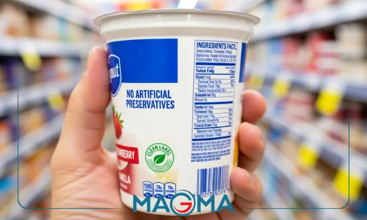 خواندن برچسب مواد تشکیلدهنده روی لبنیات برای اطمینان از عدم وجود مواد شیمیایی.