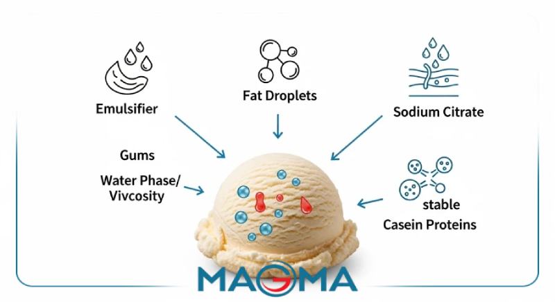 عملکرد سی‌ام‌سی (CMC) در صنعت بستنی؛ کنترل کریستال یخ و ذوب شدن